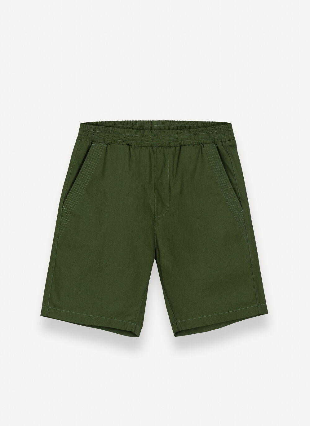 Cotton poplin shorts image number 4