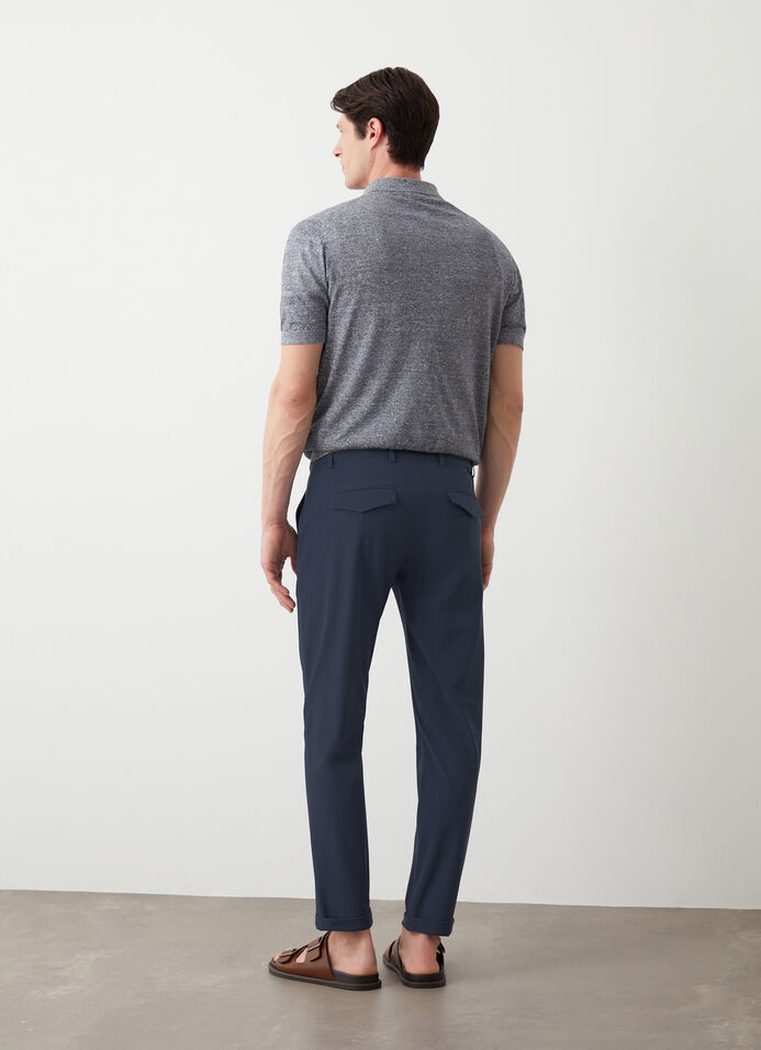 Easy care lightweight trousers with turn-ups image number 3