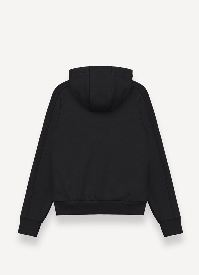 Sweat-shirt &agrave; capuche en coton interlock 