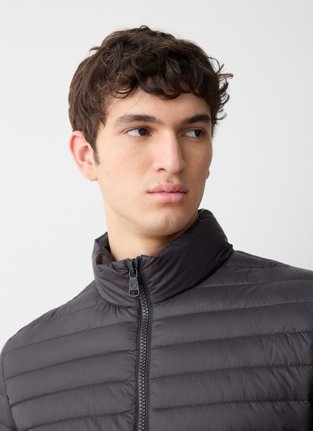 Autumn-weight down jacket with padded collar image number 2