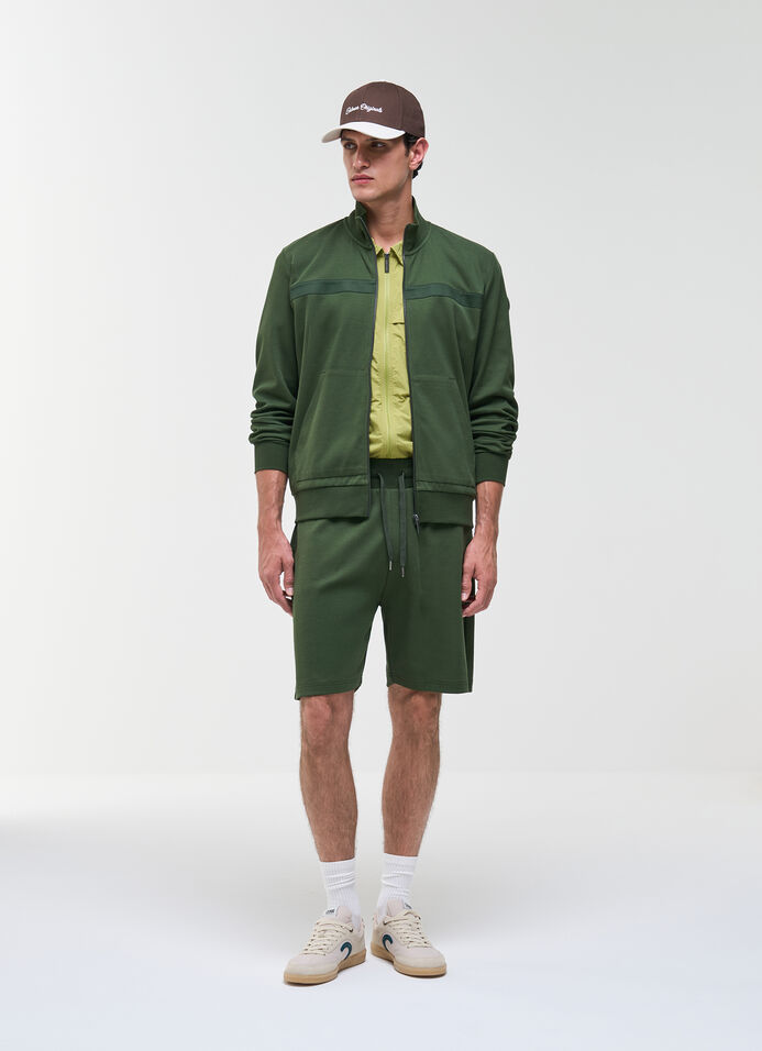 Full zip sweatshirt in piqu&eacute;