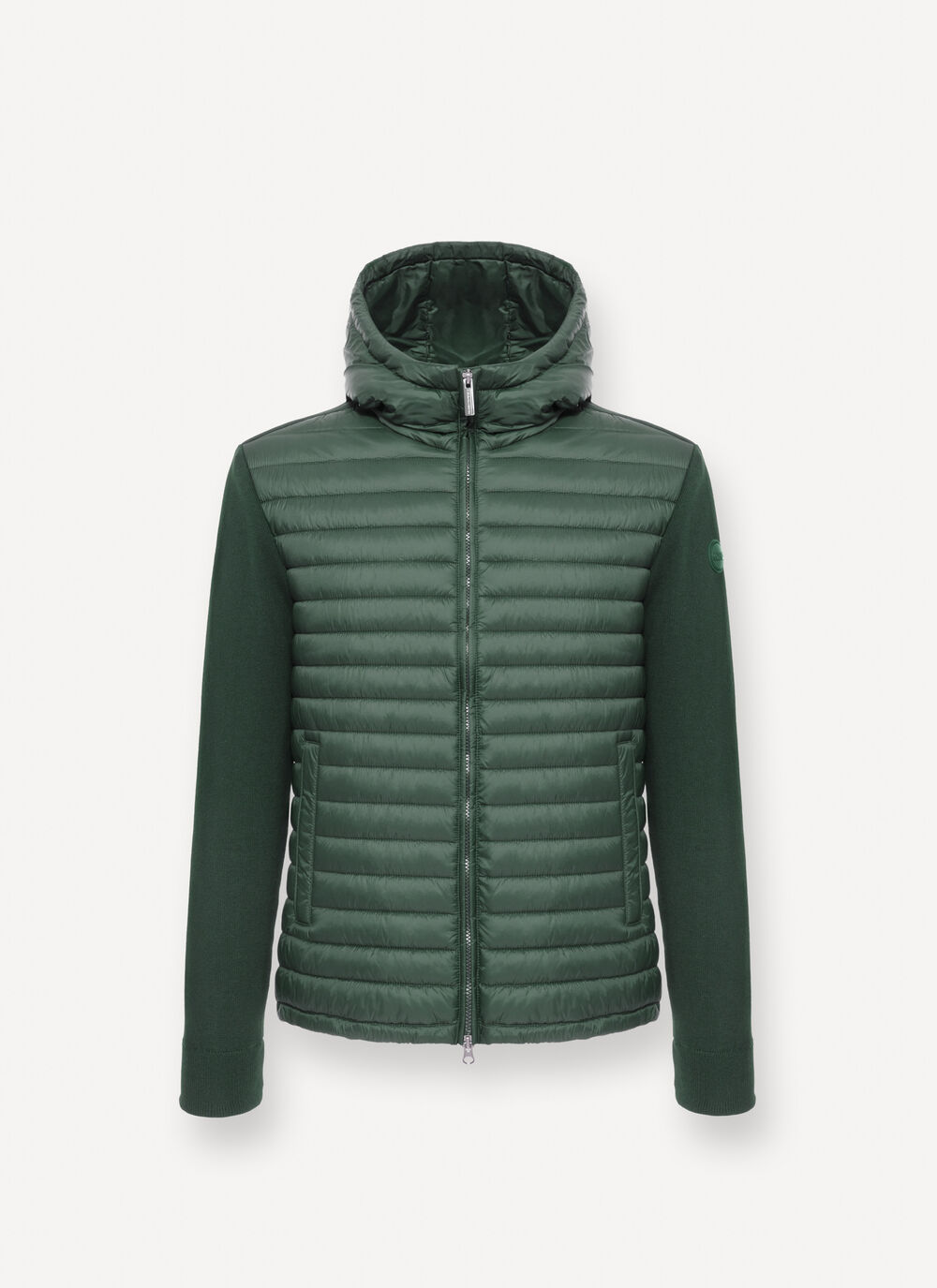 Hybrid padded jacket with hood image number 4