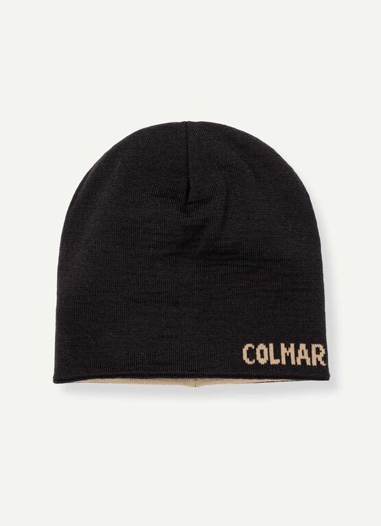 Men's reversible hat with jacquard print