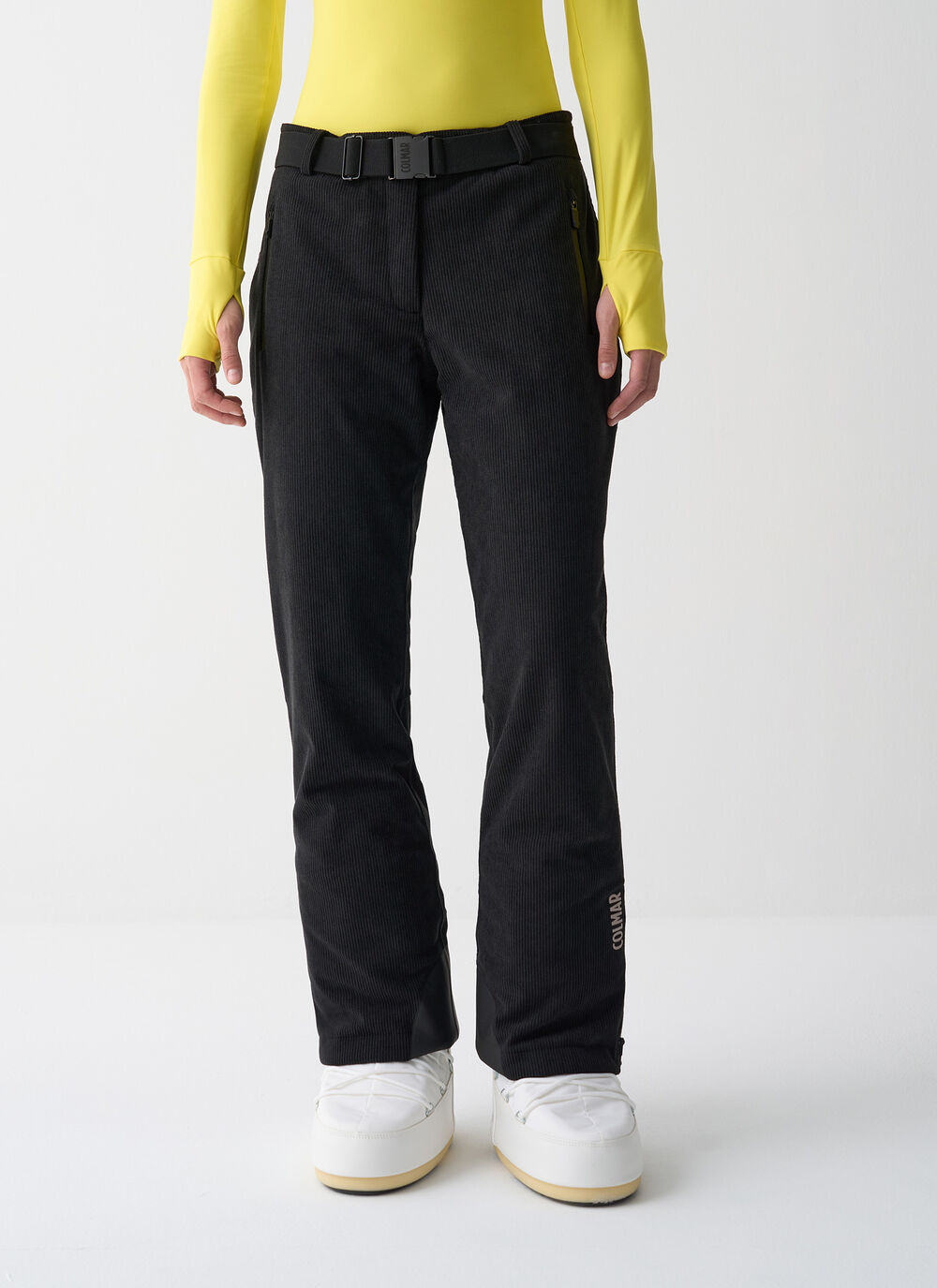 Padded corduroy ski pants image number 1