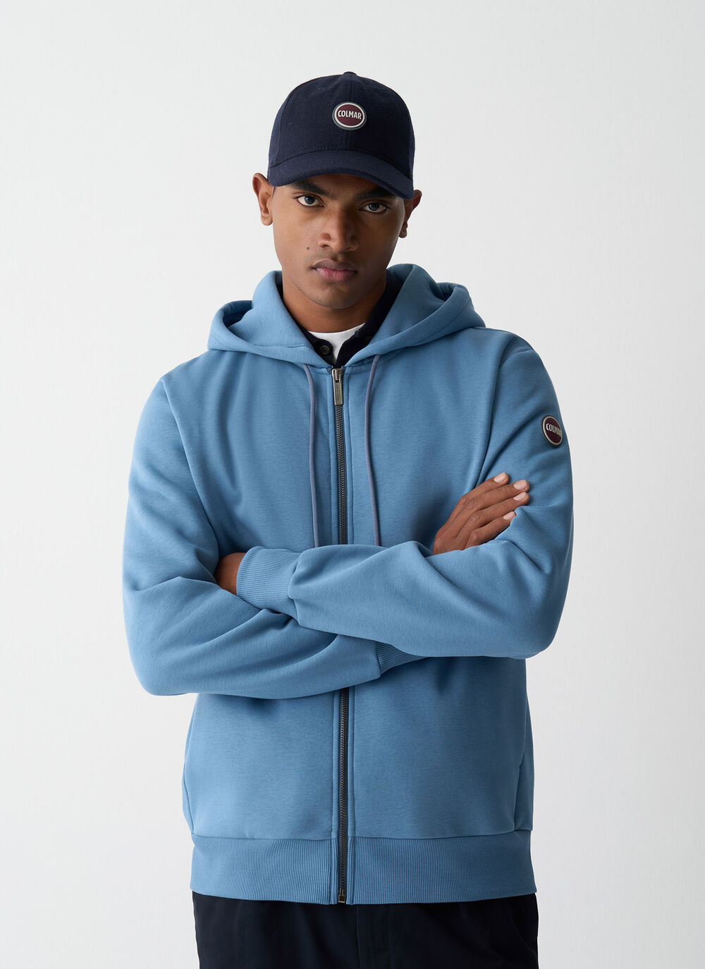 Full zip cotton sweatshirt image number 1