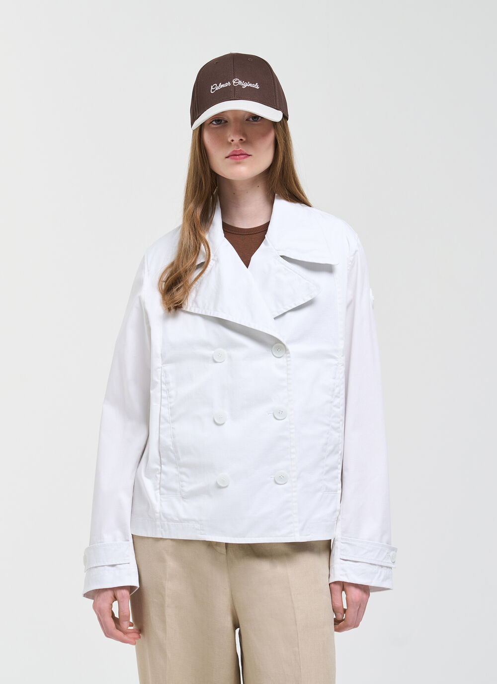 Double-breasted cotton jacket image number 1