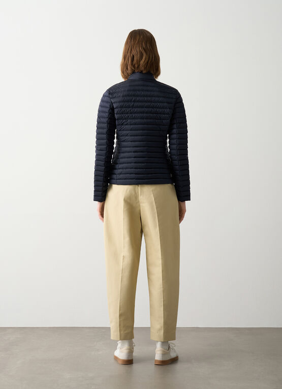Padded collar down jacket