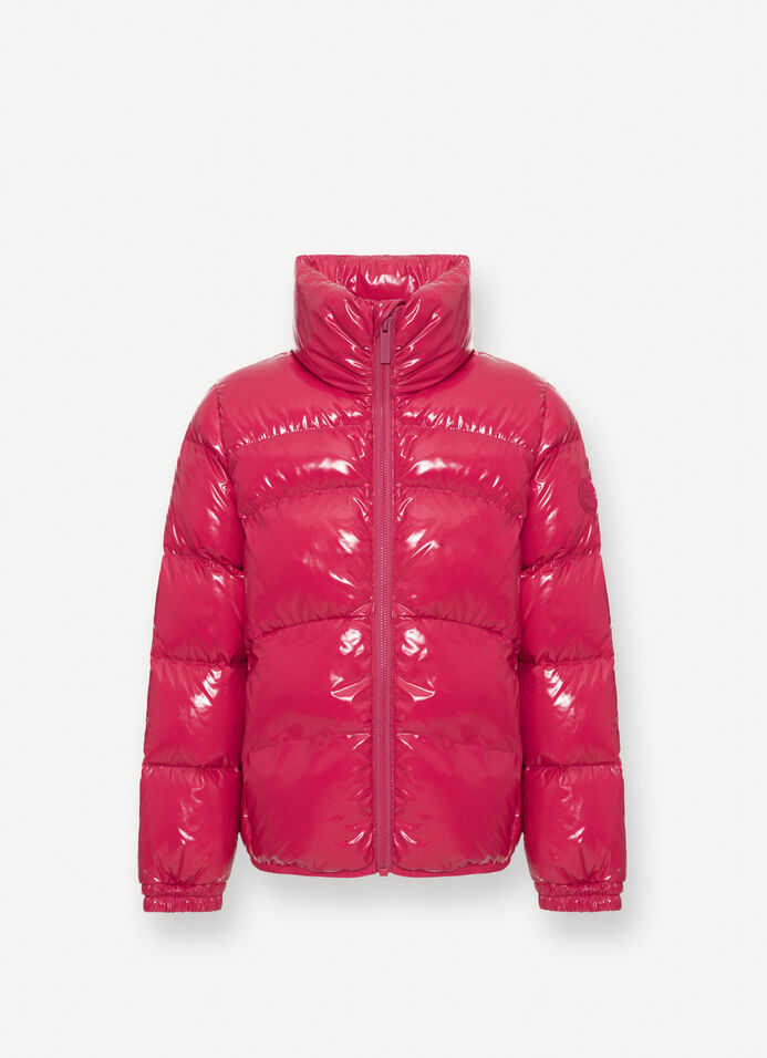 Glossy down jacket with high collar image number 4