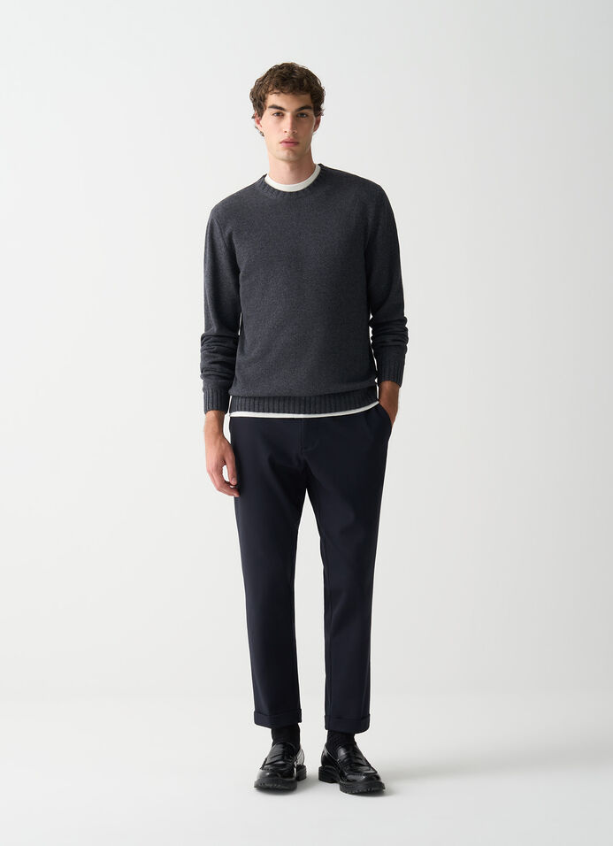 Branded wool pullover image number 0