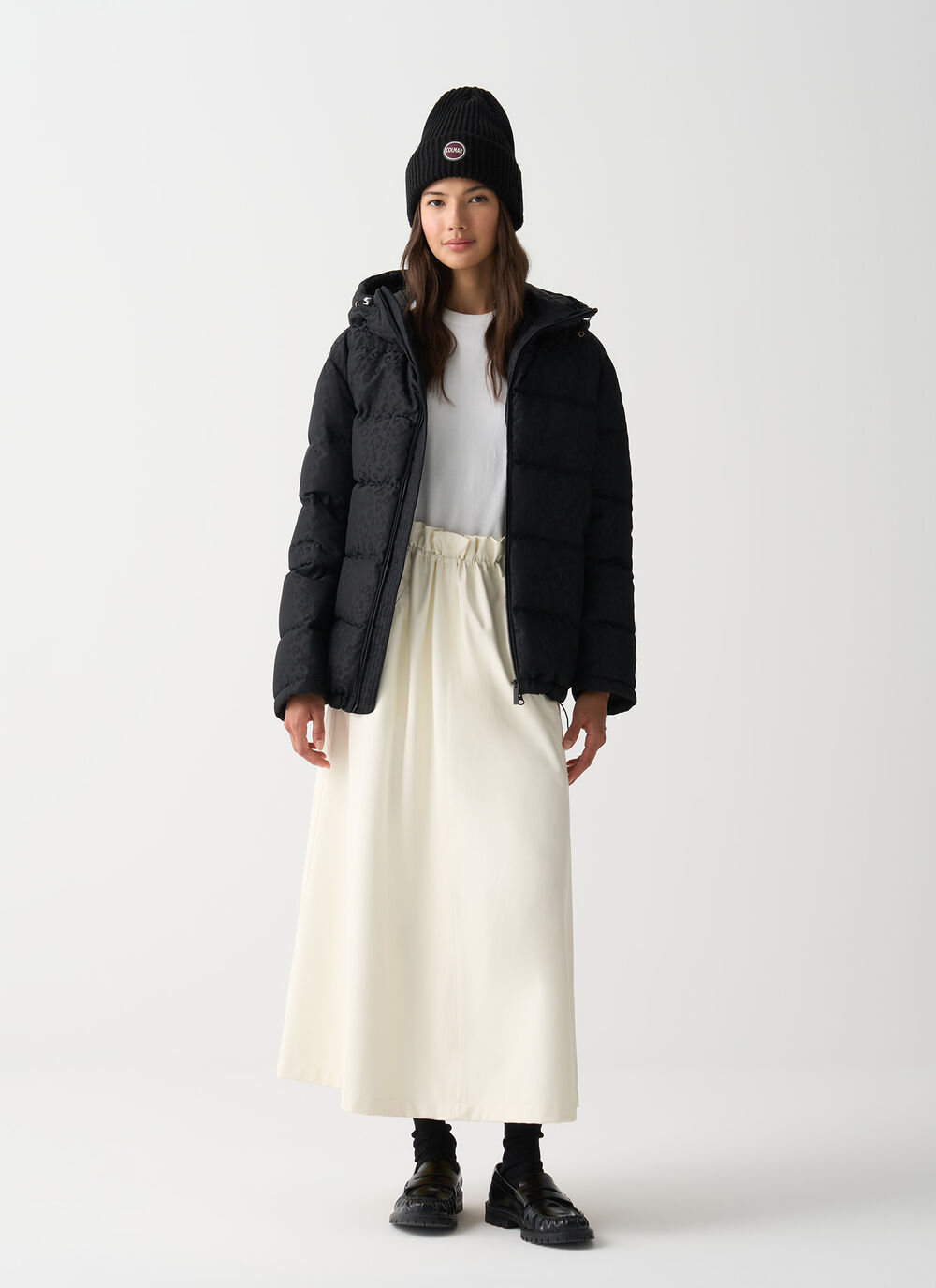 Piumino animalier con cappuccio image number 0