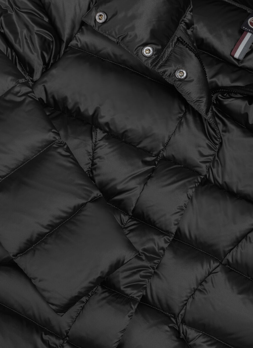 Long fitted down jacket image number 6