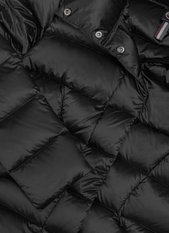 Long fitted down jacket image number 6