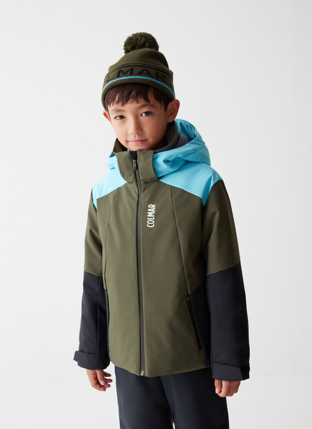 Boys&rsquo; colourblock ski jacket image number 1