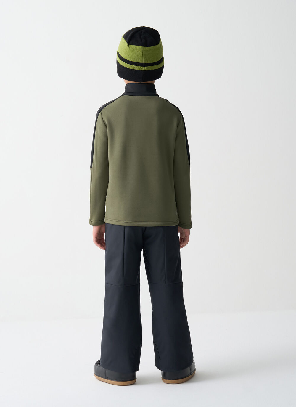Pile da sci mezza zip bicolor bambino image number 3