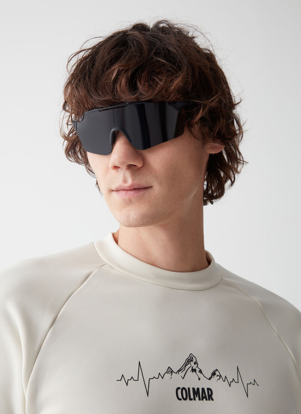 Printed crew-neck stretch ski fleece image number 2