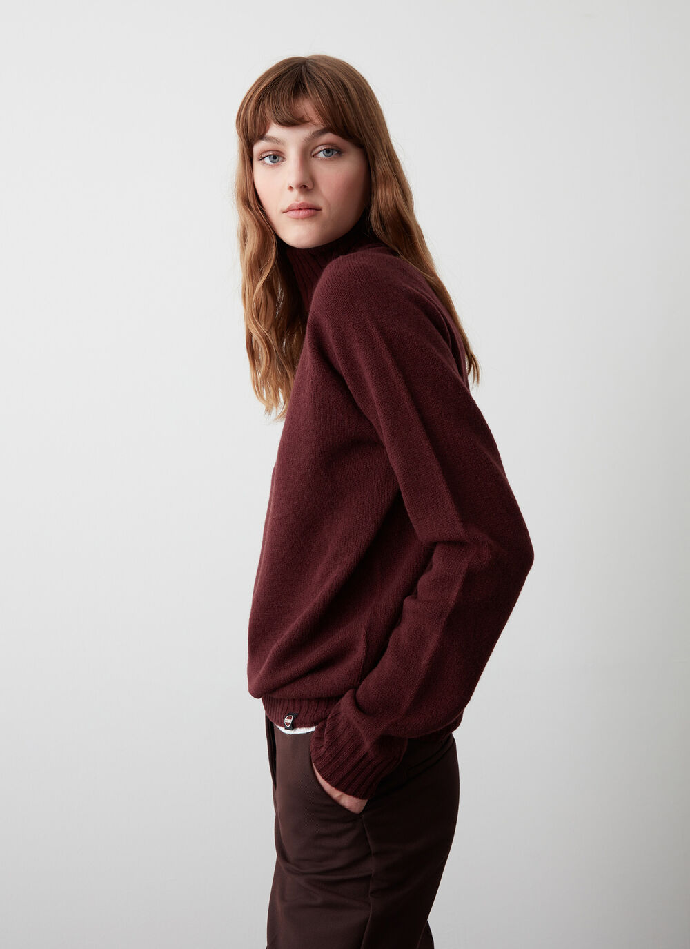 100% wool polo-neck image number 2