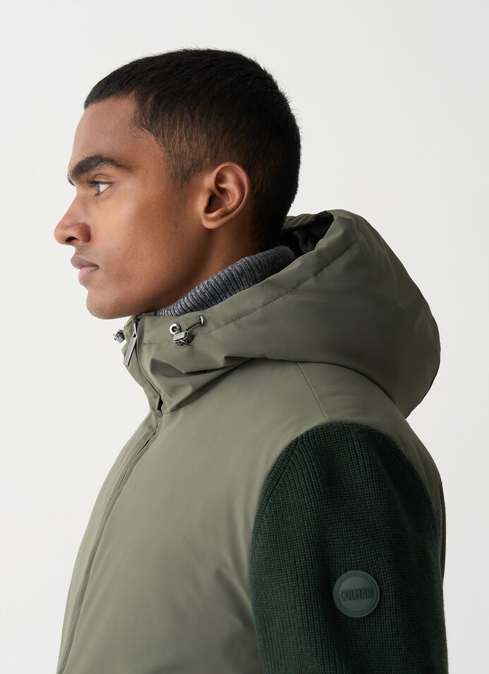 Wattierte Jacke mit Strickärmeln  image number 2