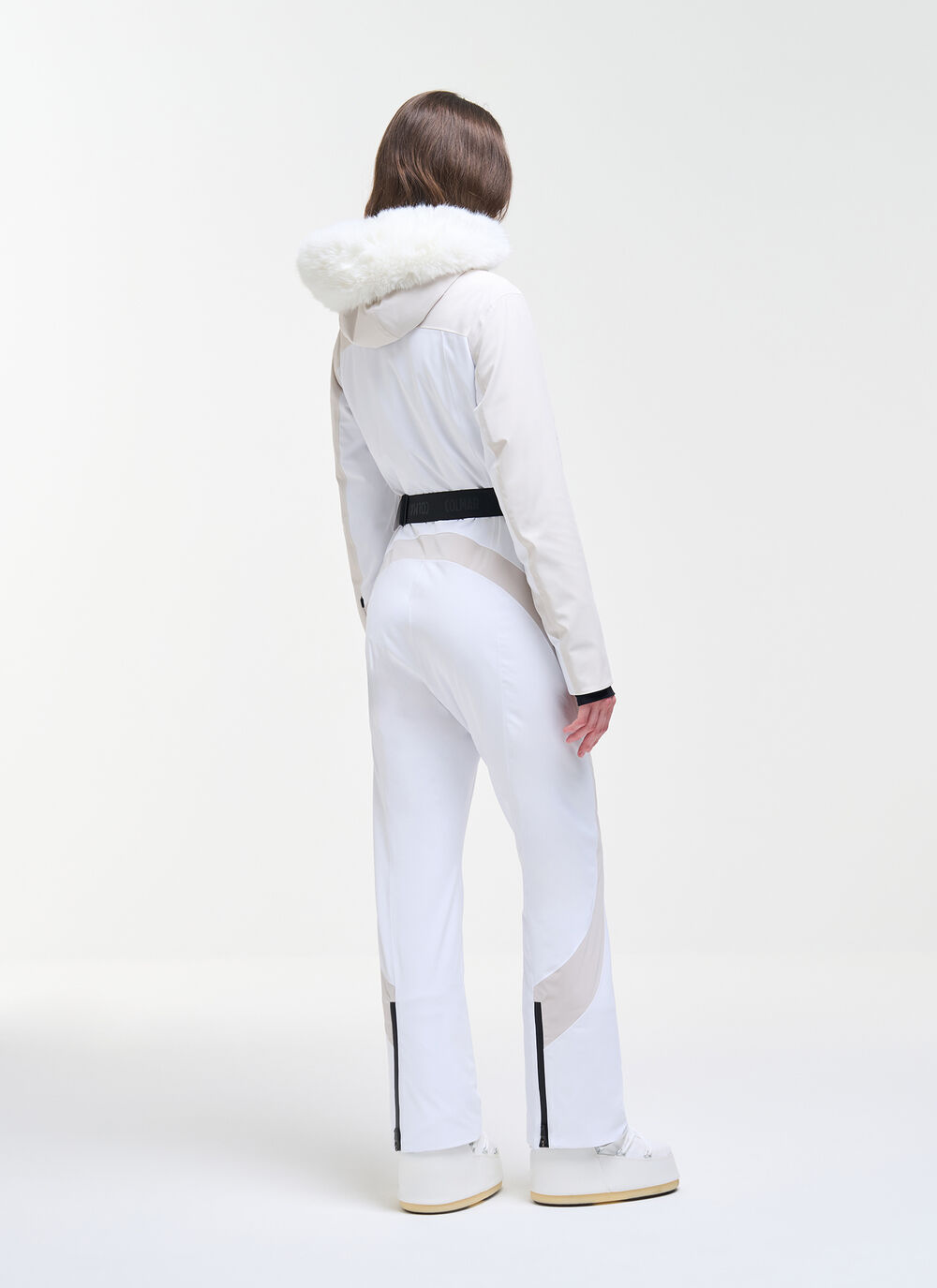 Desire padded ski suit with fur