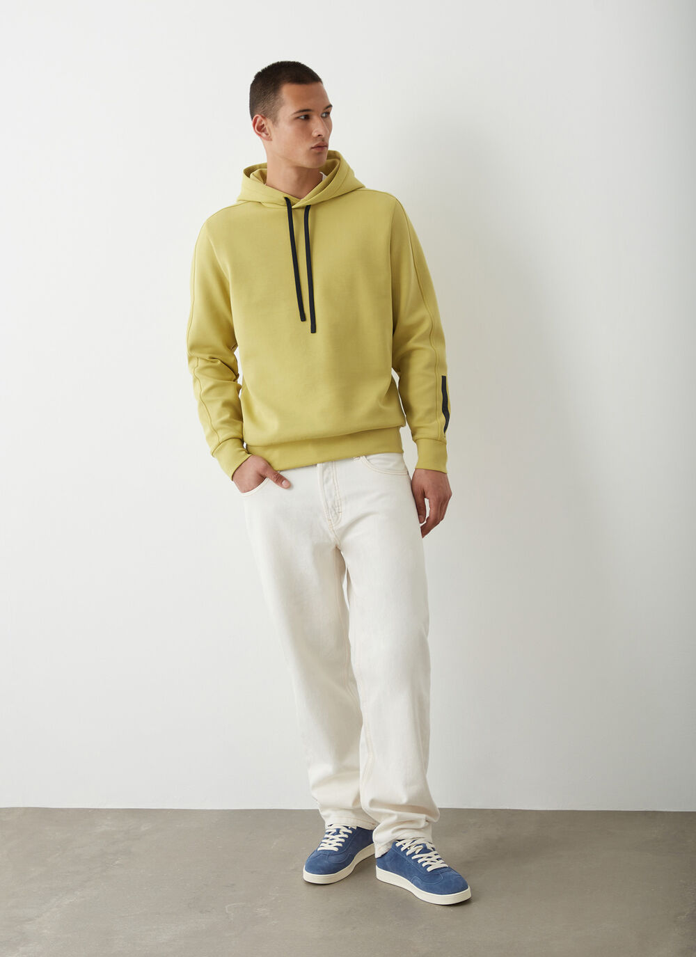 Hooded sweatshirt with logo tape image number 0