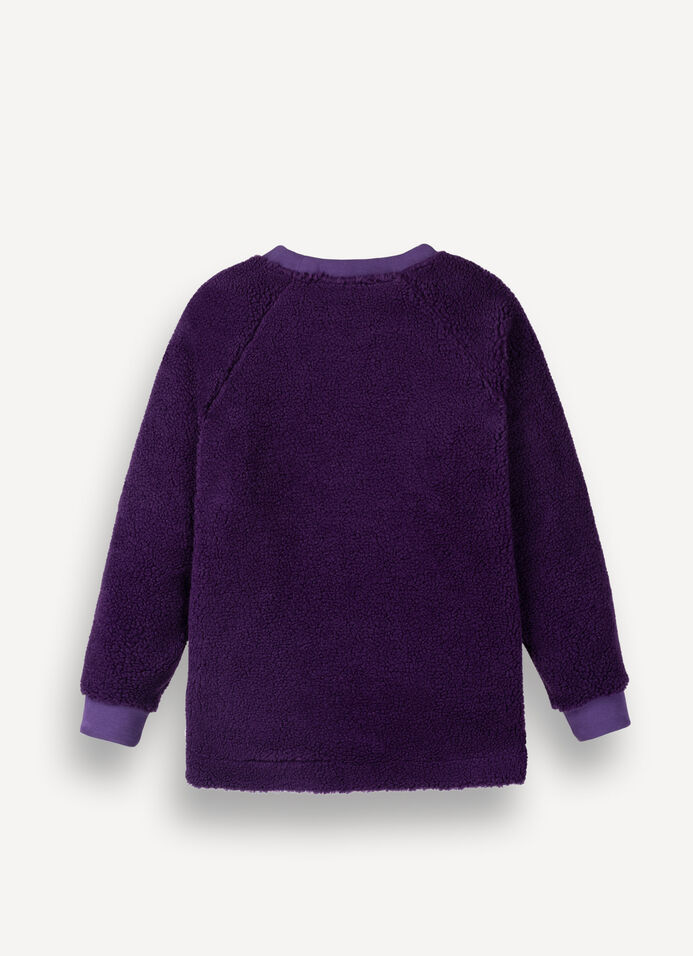 Asymmetrical teddy maxi-sweatshirt image number 4
