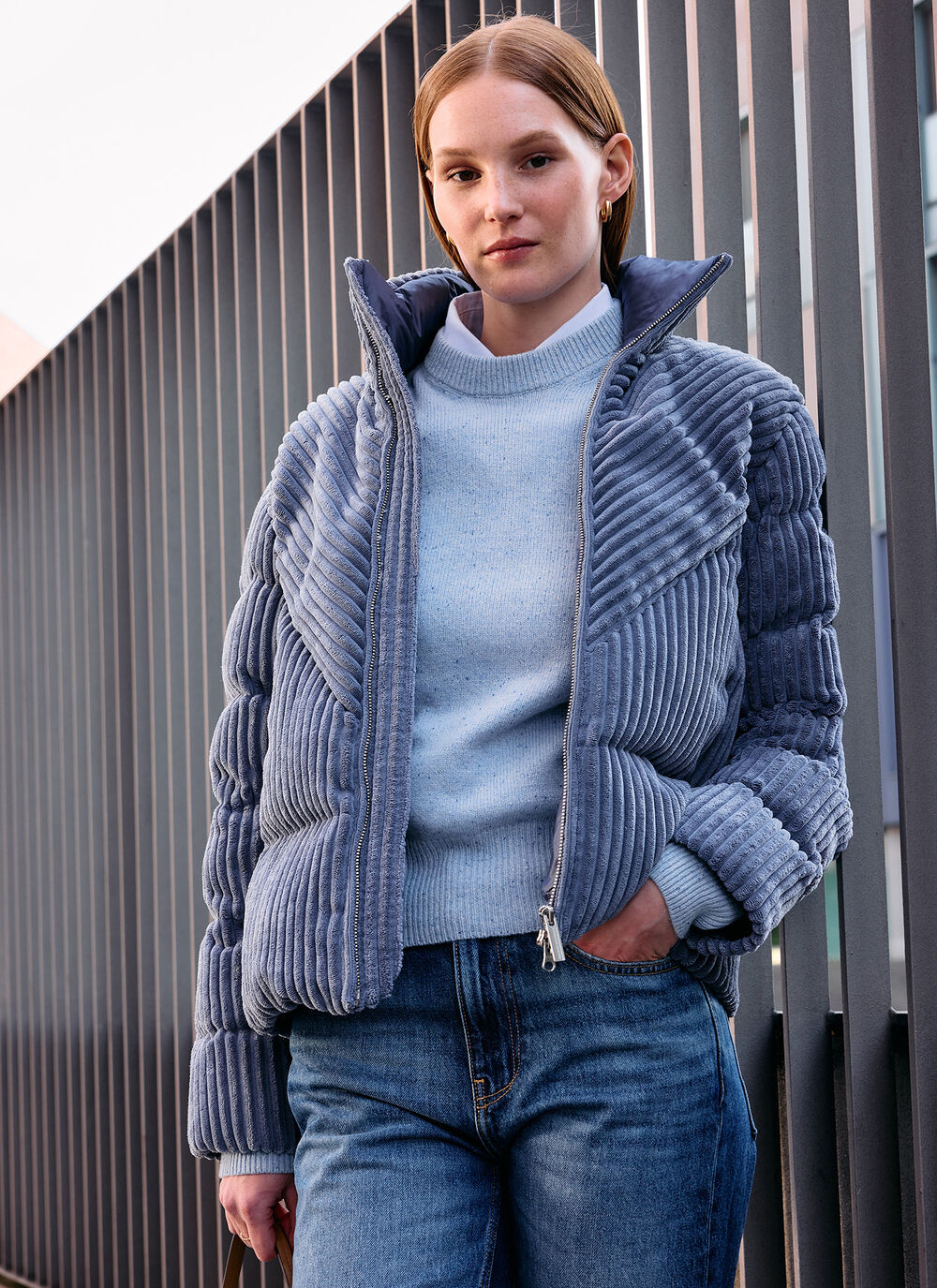 Corduroy down jacket image number 7