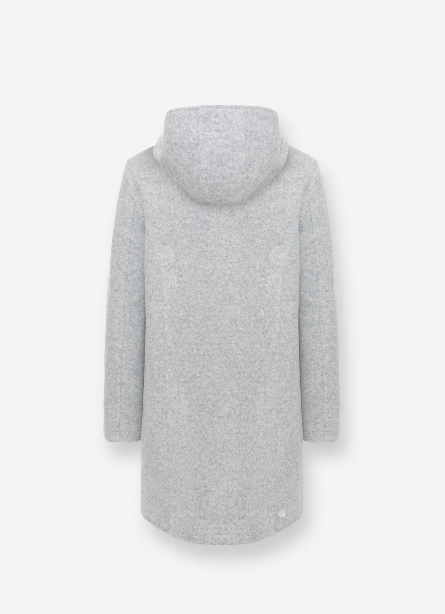 Wool baize coat with hood ICE GRAY Colmar
