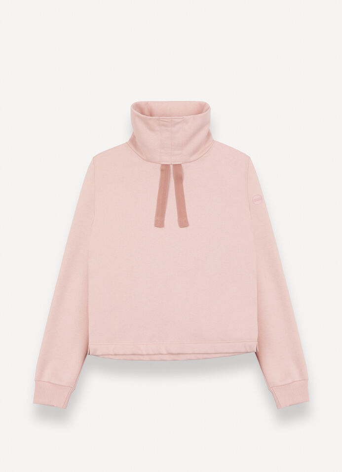 High-neck sweatshirt with side slits image number 3