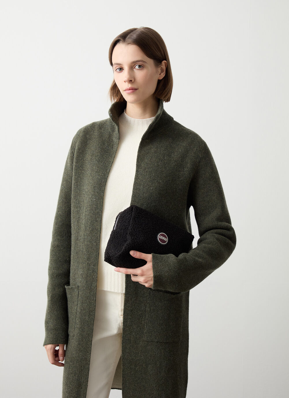 Teddy-effect clutch bag image number 0