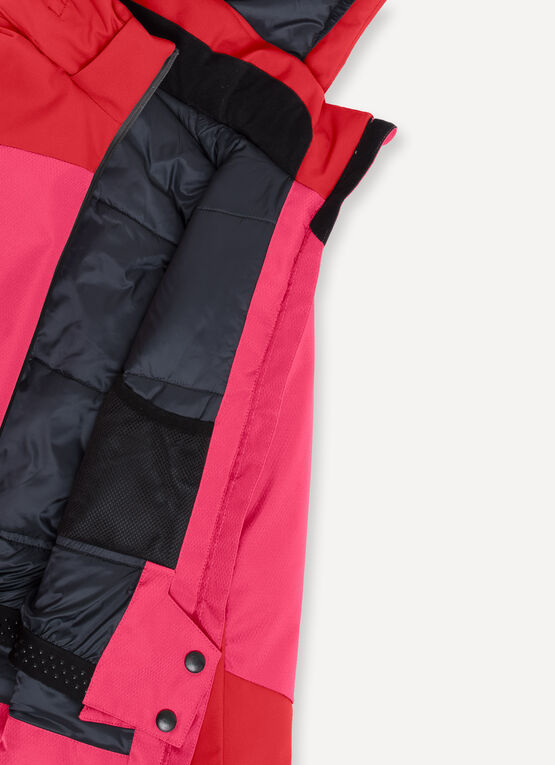 Girls’ colourblock ski jacket