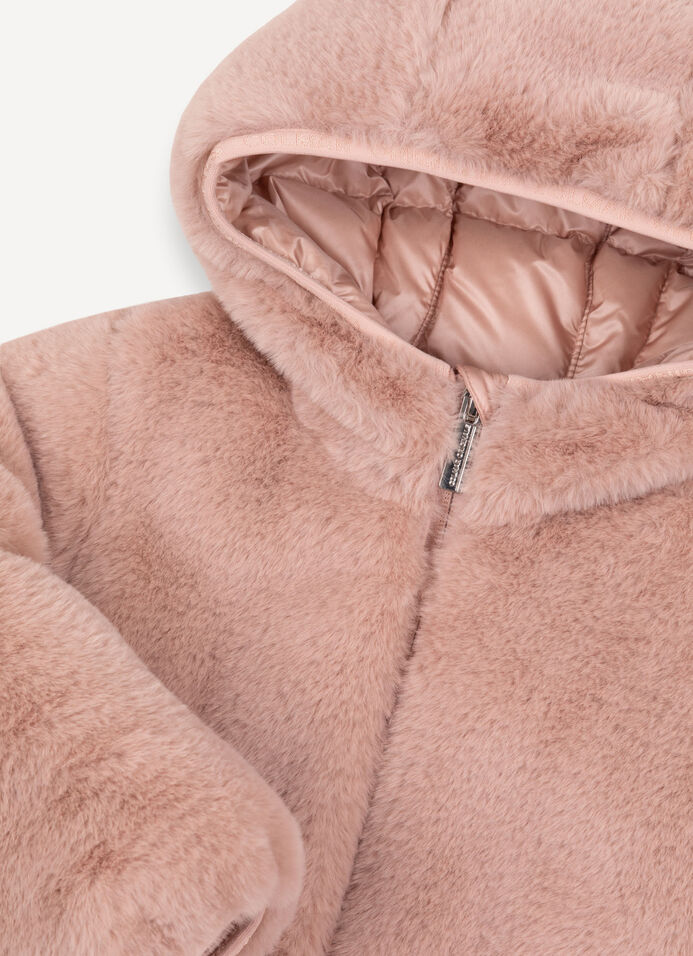 Faux fur down jacket, 6–36 months image number 5