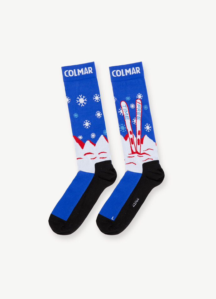 Unisex snowflake ski socks image number 1