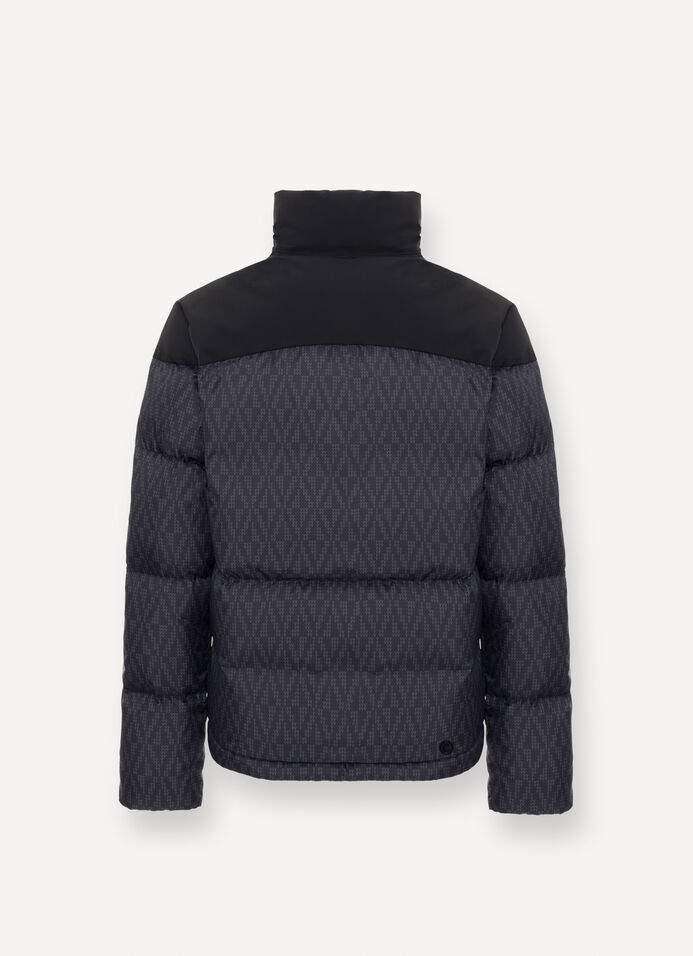 Down jacket with geometric print image number 5