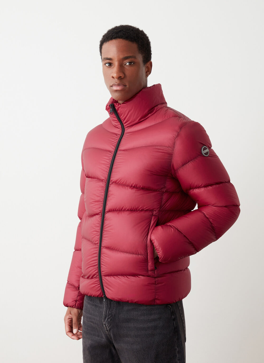 Ripstop nylon down jacket with wavy quilting image number 0