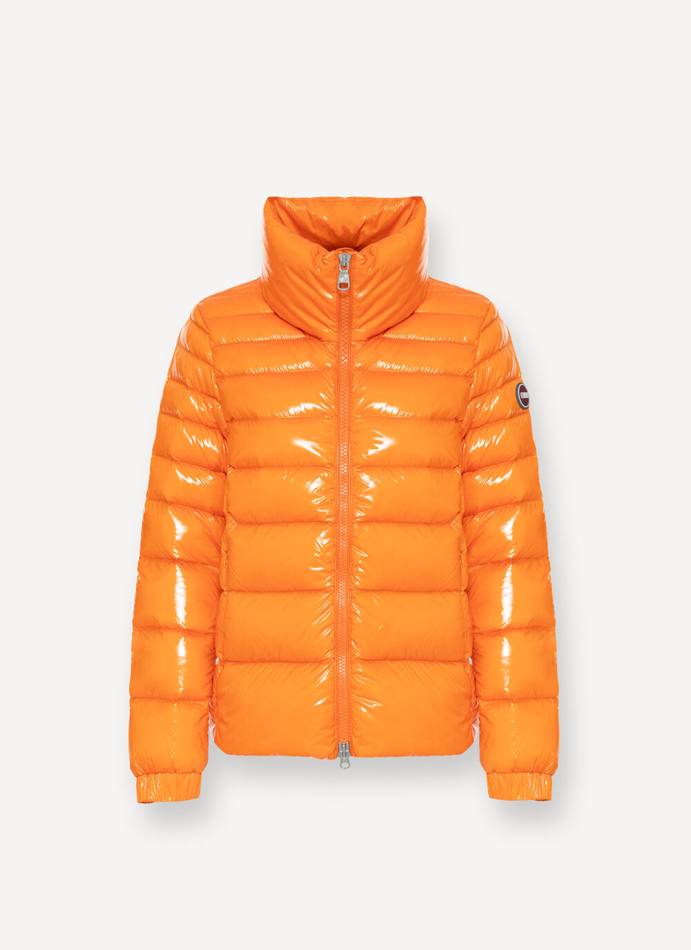 Super-glossy down jacket with drawstring image number 4