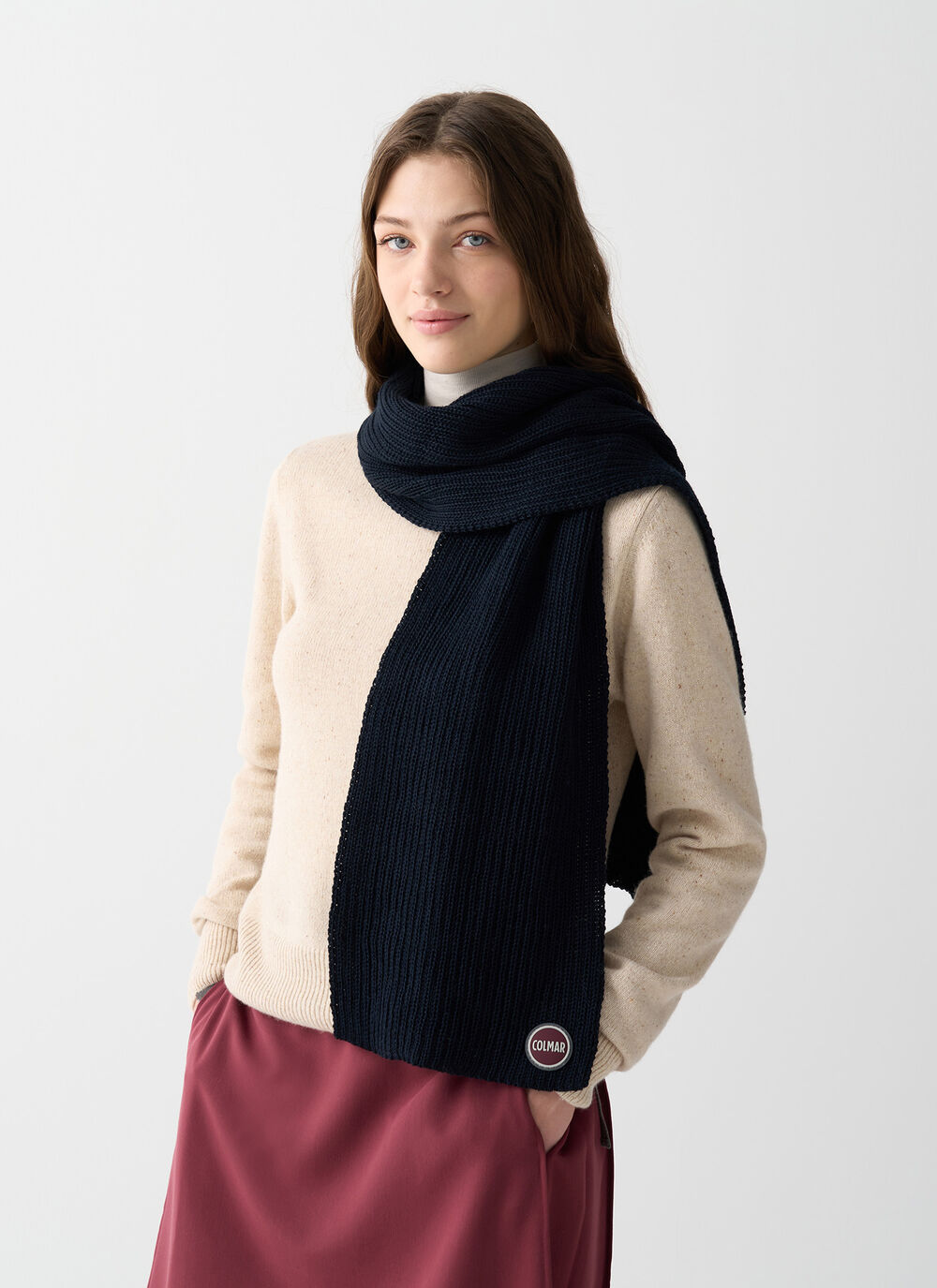 Bufanda de punto de canal&eacute; unisex image number 0