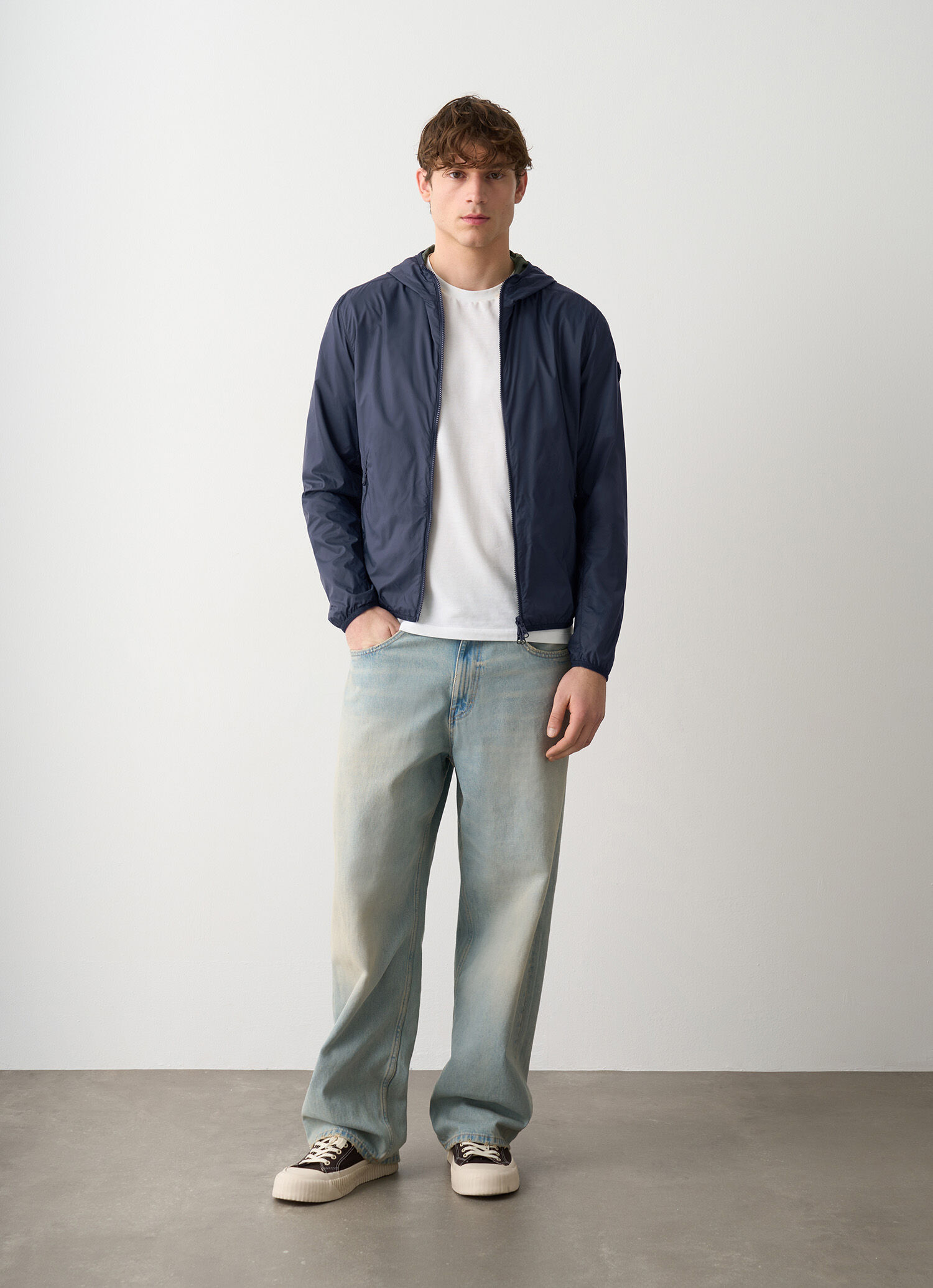 ブルゾン 3 TAP Karl Oxford Bicolor Jacket (2color) Reversible two-tone jacket - NAVY BLUE - BOTANICAL GREEN