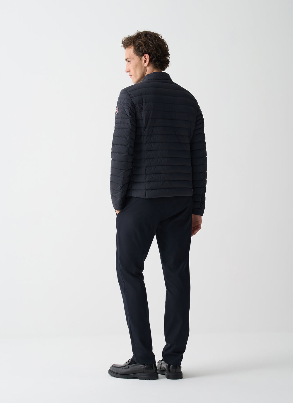 Lightweight down biker jacket image number 3