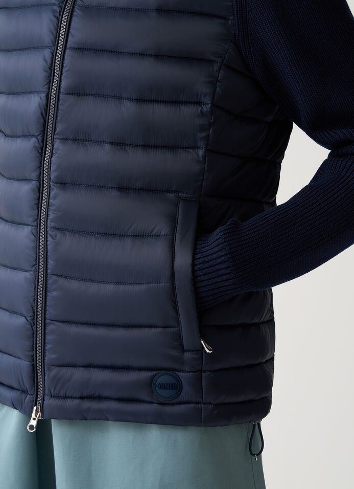 Hooded jacket with knit sleeves image number 2