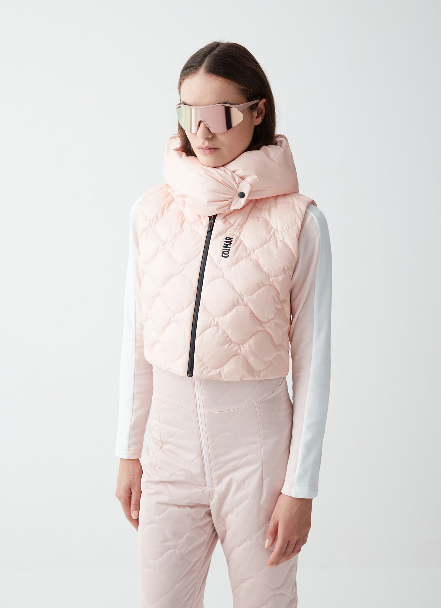 Doudoune sans manche cropped avec maxi capuche ROSE MILLENIAL Colmar