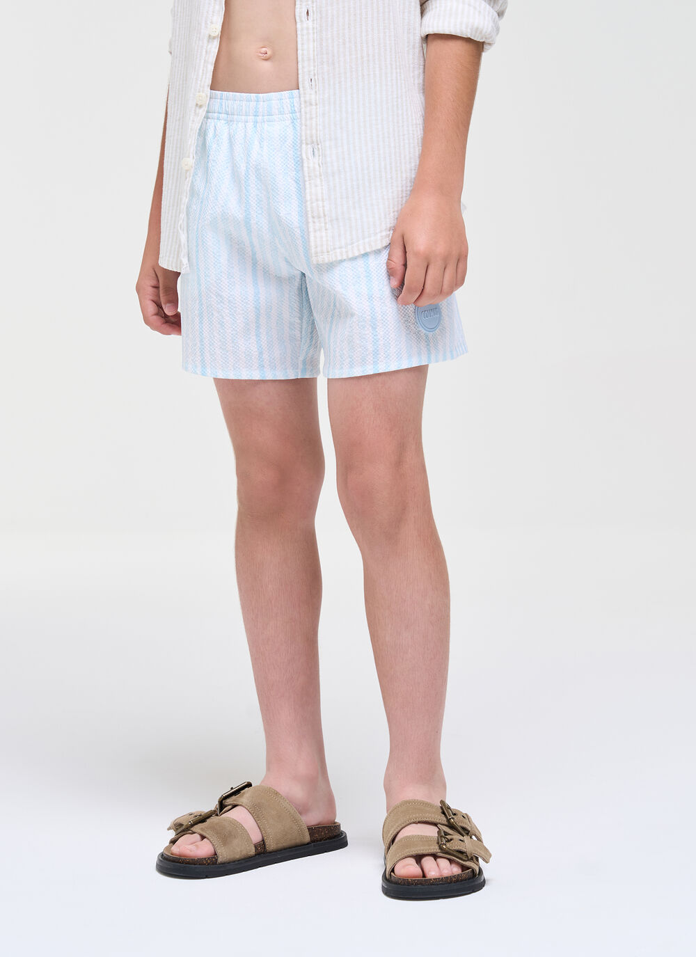 Striped Swim Shorts image number 1