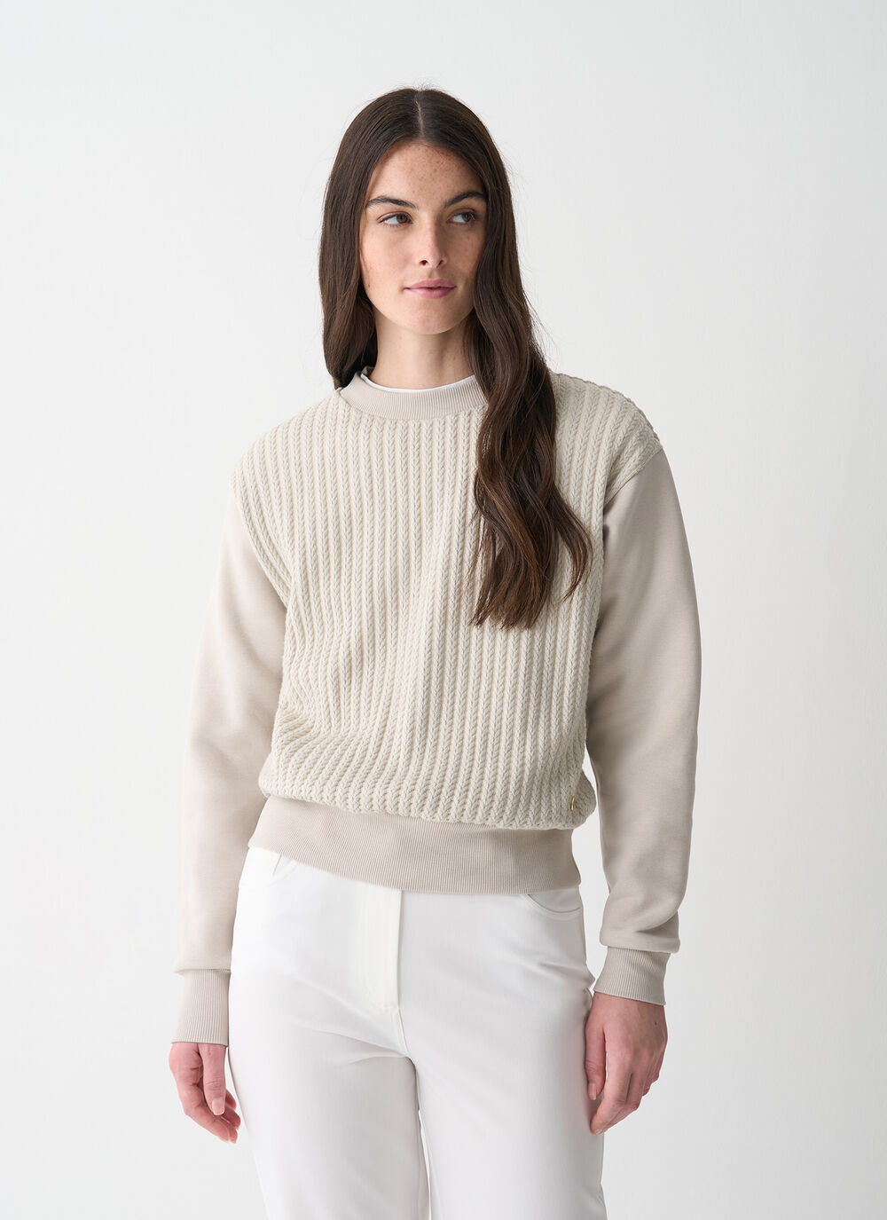 Cable-knit sweatshirt image number 1