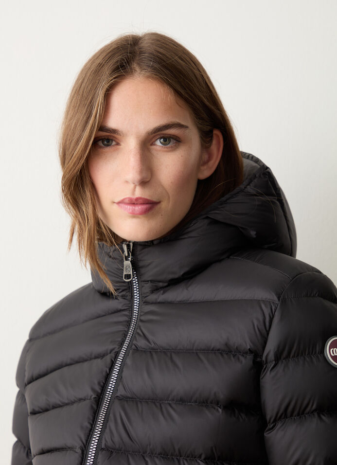 Short down jacket with attached hood image number 2