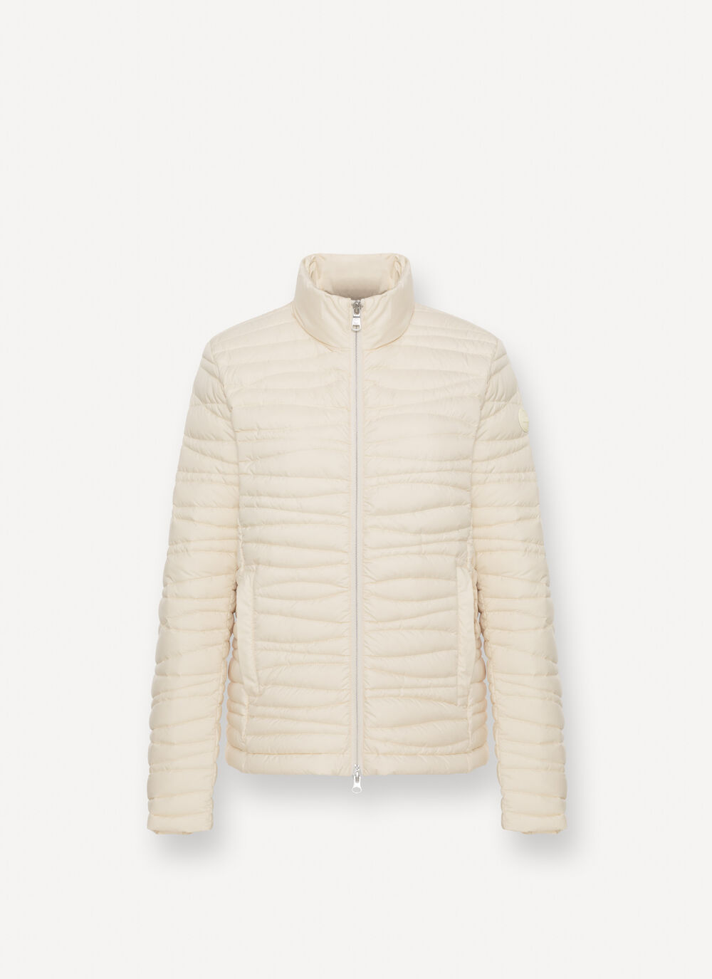 Down jacket with wavy quilting image number 4