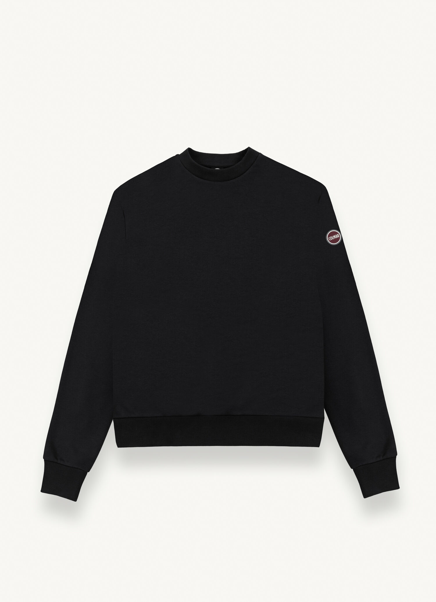 Solid colour crew neck sweatshirt BLACK Colmar