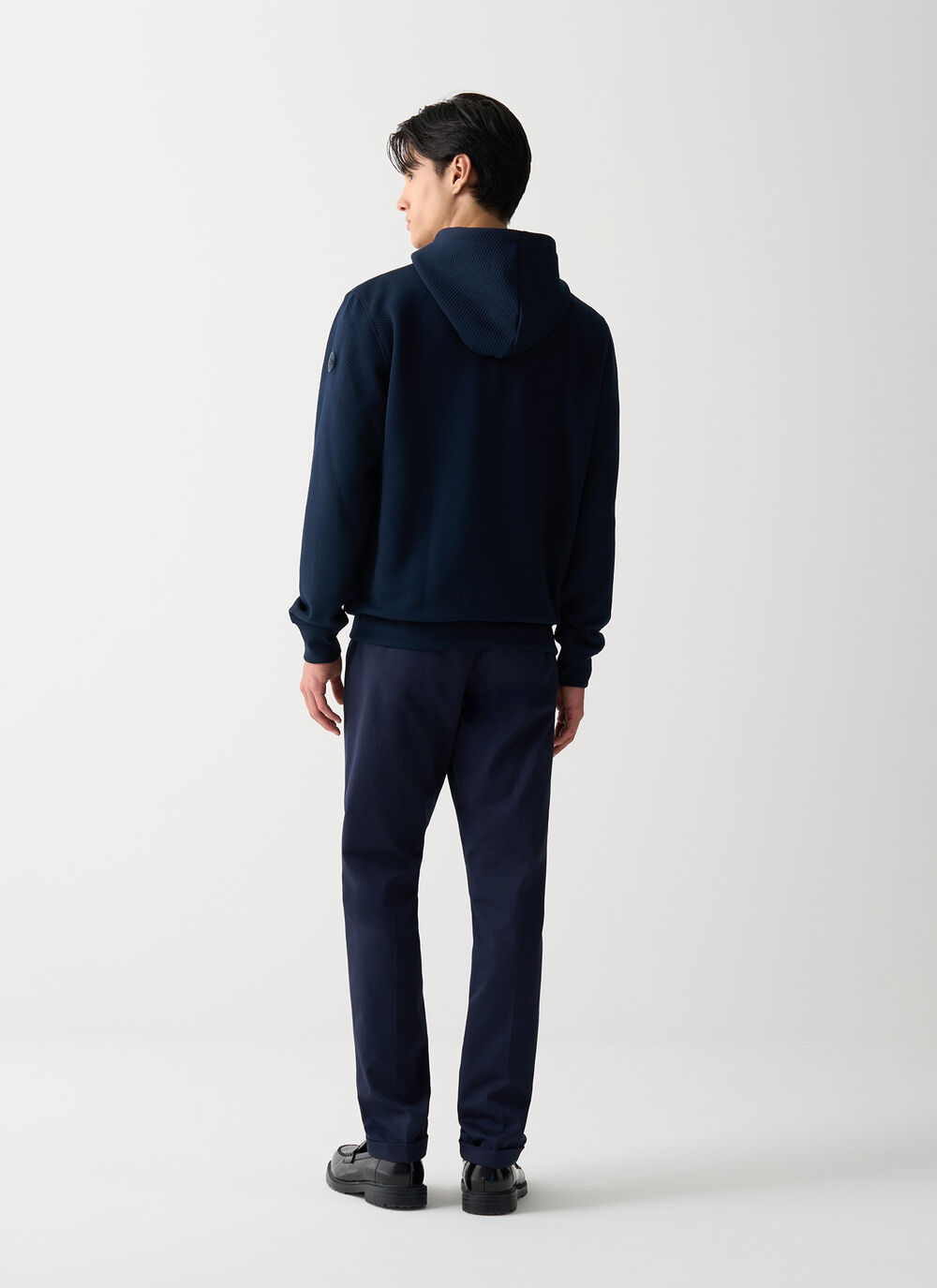 Hooded jacquard sweatshirt  image number 3