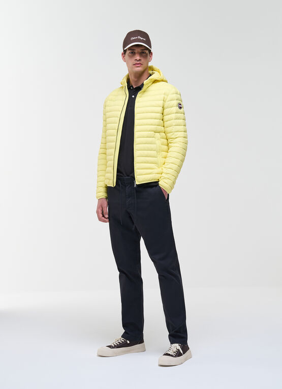 Light down jacket with hood