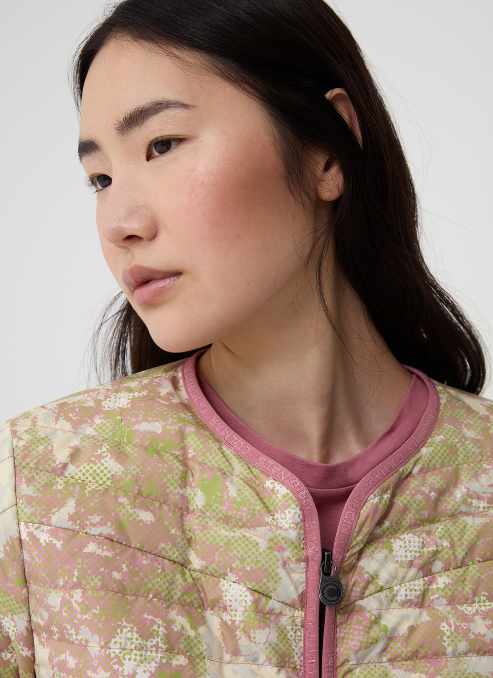 Pixelated camouflage down jacket image number 2