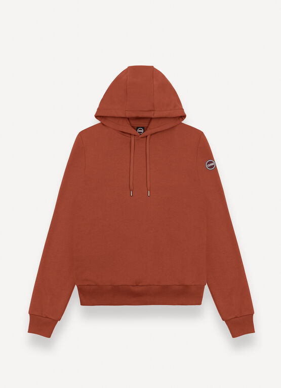 Solid colour hooded sweatshirt