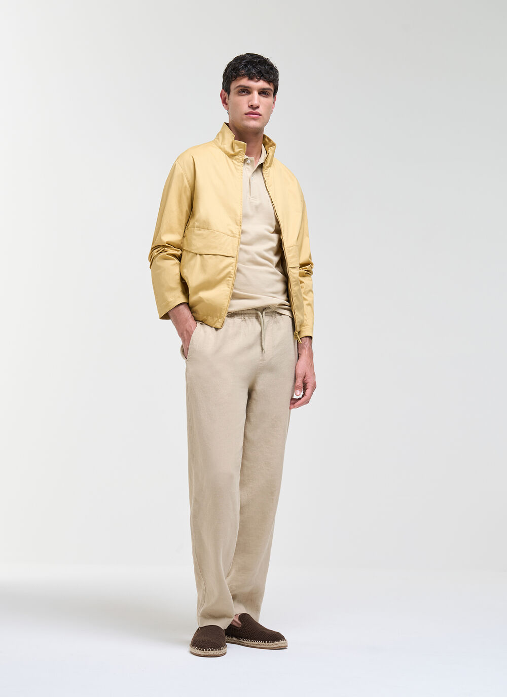 Cropped cotton jacket image number 0