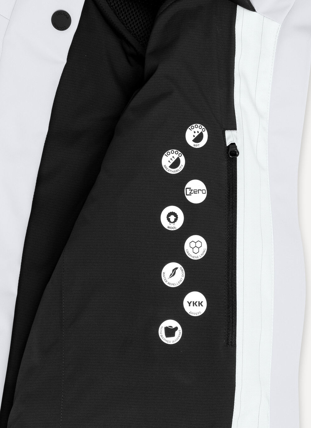 Sleek padded ski jacket with neck warmer and faux fur image number 7